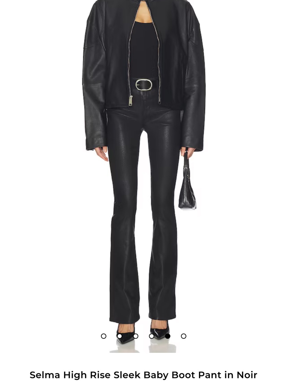 88. L'AGENCE Selma Deep Forest Green coated Jeans